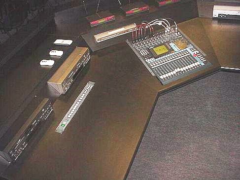 Cabine de comando de sonorização profissional